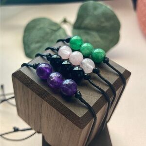 Wish Bracelet, Handmade, Healing Crystals- NEW!